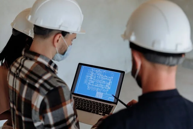 Ingenieros en un centro de datos trabajando y estudiando cómo vencer las adversidades